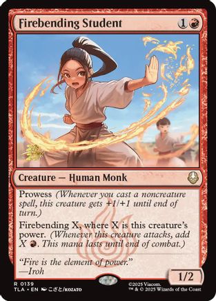 Image of Firebending Student (PRE-139) - Prerelease Cards Foil