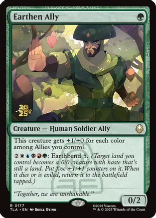 Image of Earthen Ally (PRE-177) - Prerelease Cards Foil