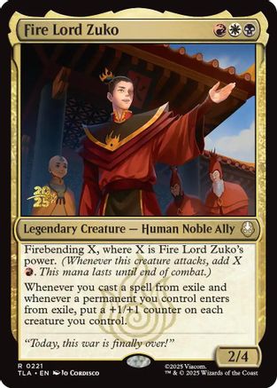 Image of Fire Lord Zuko (PRE-221) - Prerelease Cards Foil