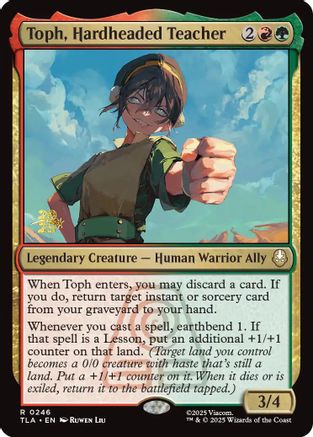 Image of Toph, Hardheaded Teacher (PRE-246) - Prerelease Cards Foil