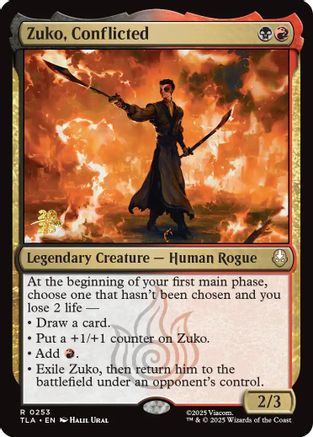 Image of Zuko, Conflicted (PRE-253) - Prerelease Cards Foil