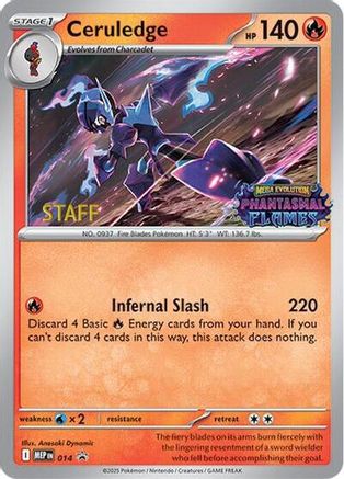 Image of Ceruledge (Prerelease) [Staff] 014  - Holofoil ME Mega Evolution Promo - Promo