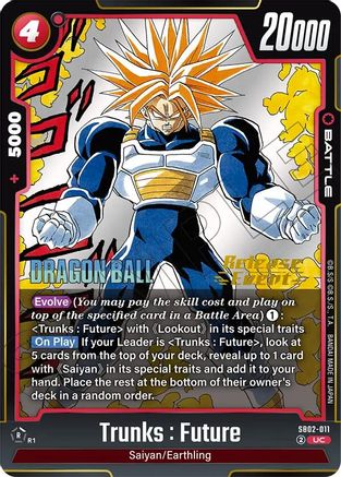 Image of Trunks : Future - SB02-011 (SB02-011) - Manga Booster 02 Release Event Cards Holofoil