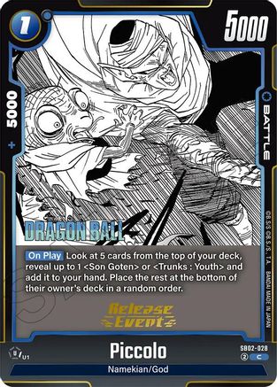 Image of Piccolo - SB02-028 (SB02-028) - Manga Booster 02 Release Event Cards Holofoil