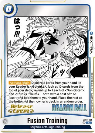 Image of Fusion Training (SB02-031) - Manga Booster 02 Release Event Cards Holofoil
