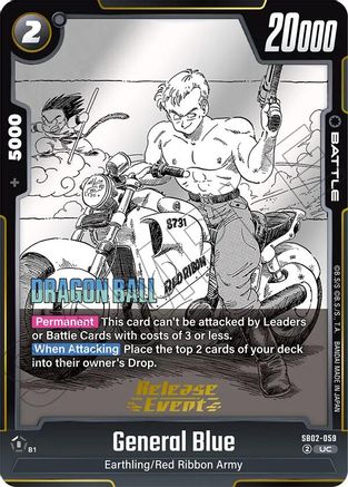 Image of General Blue (SB02-059) - Manga Booster 02 Release Event Cards Holofoil