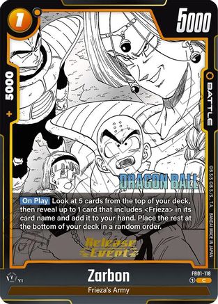 Image of Zarbon - FB01-116 (FB01-116) - Manga Booster 02 Release Event Cards Holofoil