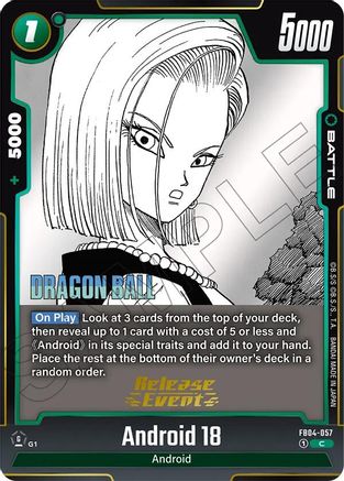 Image of Android 18 (FB04-057) - Manga Booster 02 Release Event Cards Holofoil