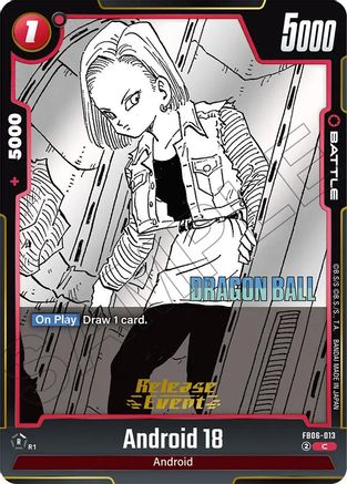 Image of Android 18 - FB06-013 (FB06-013) - Manga Booster 02 Release Event Cards Holofoil
