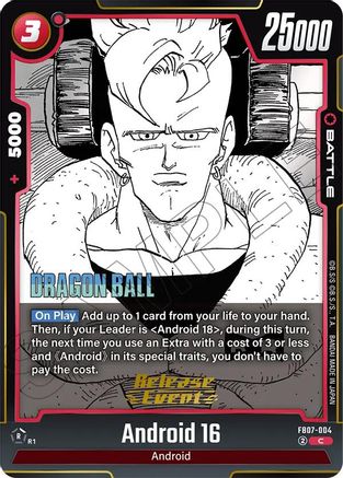 Image of Android 16 (FB07-004) - Manga Booster 02 Release Event Cards Holofoil