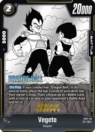 Image of Vegeta - FB07-116 (FB07-116) - Manga Booster 02 Release Event Cards Holofoil