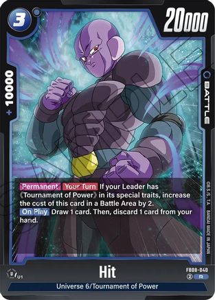 Image of Hit (FB08-040) - Saiyans Pride Holofoil