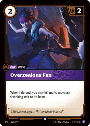 Image of Overzealous Fan (128/221) - Spiritforged Foil