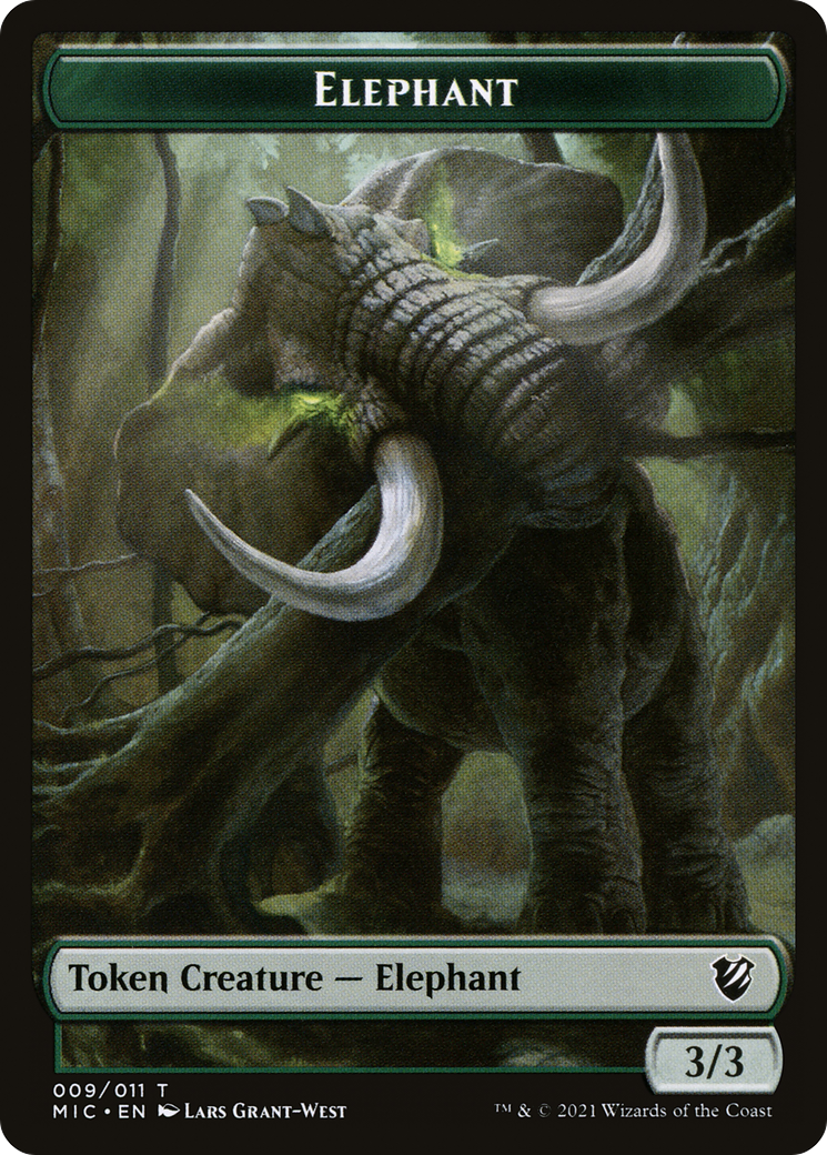 Image of Elephant (TMIC-009) - Midnight Hunt Commander Tokens