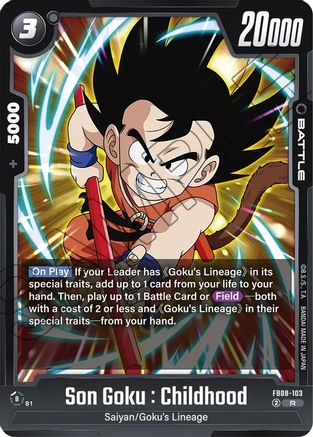 Image of Son Goku : Childhood (FB08-103) - Saiyans Pride Holofoil