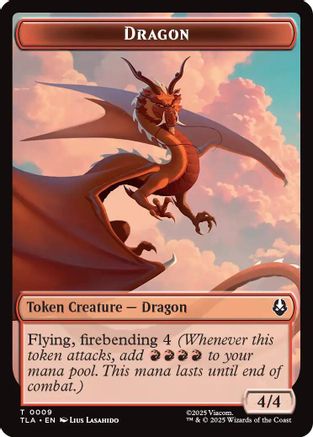 Image of Dragon // Food (0019) Double-Sided Token (TLA-9 // 19) - Avatar: The Last Airbender