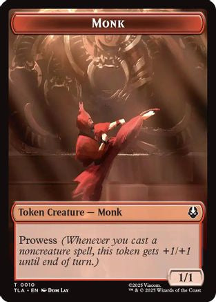 Image of Monk // Food (0021) Double-Sided Token (TLA-10 // 21) - Avatar: The Last Airbender Foil