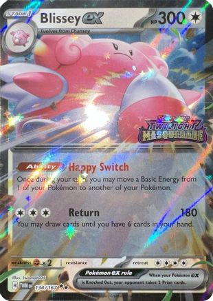 Image of Blissey ex (Twilight Masquerade Stamped) 134  - Holofoil Miscellaneous Cards & Products - Double Rare