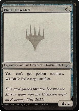 Image of Phila, Unsealed (Reprint) (-) - Un-Known Event Playtest Cards