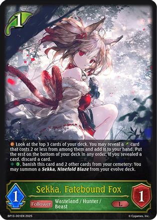 Image of Sekka, Fatebound Fox (BP13-001EN) - BP13 Dominion of Darkness