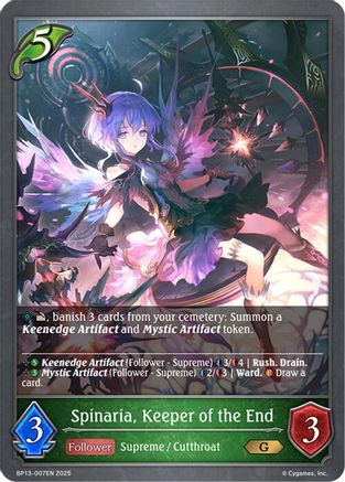 Image of Spinaria, Keeper of the End (BP13-007EN) - BP13 Dominion of Darkness