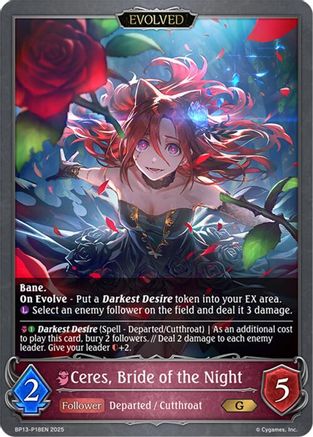 Image of Ceres, Bride of the Night (Evolved) - P18 (Foil) (BP13-P18EN) - BP13 Dominion of Darkness