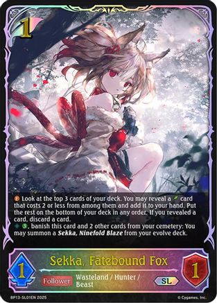 Image of Sekka, Fatebound Fox (SL) (BP13-SL01EN) - BP13 Dominion of Darkness