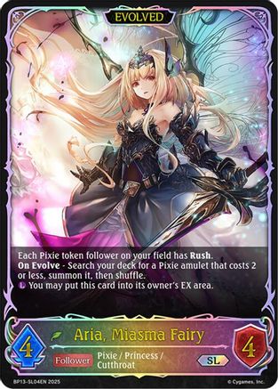 Image of Aria, Miasma Fairy (Evolved) (SL) (BP13-SL04EN) - BP13 Dominion of Darkness
