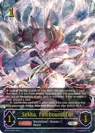 Image of Sekka, Fatebound Fox (U) (BP13-U01EN) - BP13 Dominion of Darkness