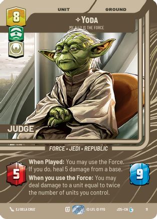 Image of Yoda - My Ally is the Force (11) - Judge Promos Foil