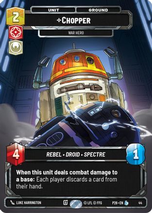 Image of Chopper - War Hero (44) (44) - Sector and Regional Promos Season 1 Foil