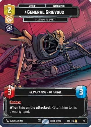Image of General Grievous - Scuttling to Safety (47) (47) - Sector and Regional Promos Season 1 Foil