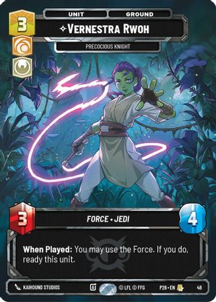 Image of Vernestra Rwoh - Precocious Knight (48) (48) - Sector and Regional Promos Season 1 Foil