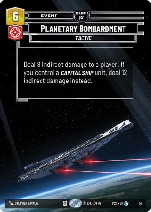 Image of Planetary Bombardment (57) (57) - Sector and Regional Promos Season 1 Foil