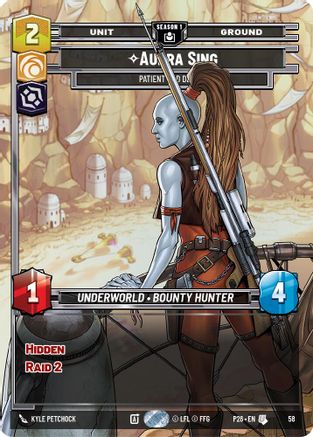 Image of Aurra Sing - Patient and Deadly (58) (58) - Sector and Regional Promos Season 1 Foil