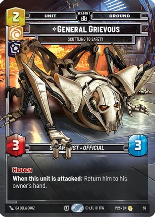 Image of General Grievous - Scuttling to Safety (59) (59) - Sector and Regional Promos Season 1 Foil