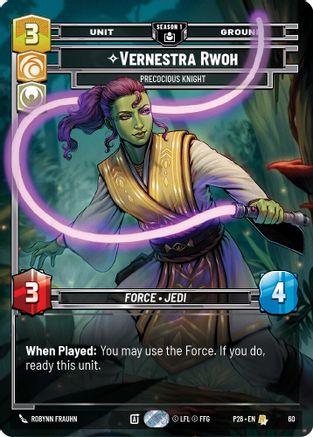 Image of Vernestra Rwoh - Precocious Knight (60) (60) - Sector and Regional Promos Season 1 Foil