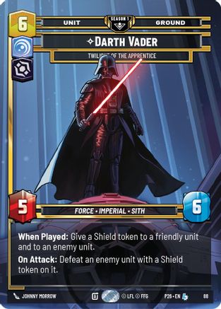 Image of Darth Vader - Twilight of the Apprentice (88) (88) - Sector and Regional Promos Season 1 Foil