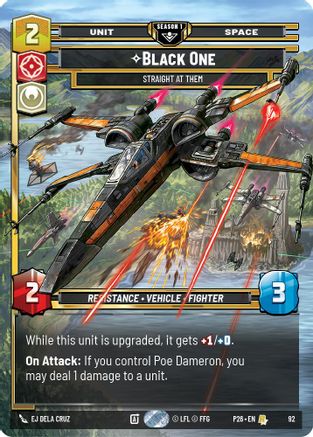 Image of Black One - Straight At Them (92) (92) - Sector and Regional Promos Season 1 Foil