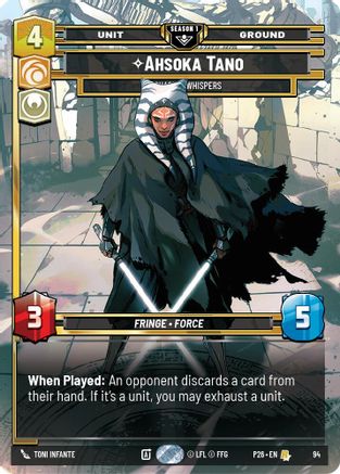 Image of Ahsoka Tano - Chasing Whispers (94) (94) - Sector and Regional Promos Season 1 Foil