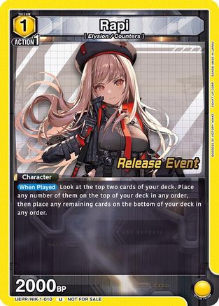 Image of Rapi (010) (UEPR/NIK-1-010) - UE14BT GODDESS OF VICTORY NIKKE Release Event Cards