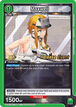 Image of Maxwell (088) (UEPR/NIK-1-088) - UE14BT GODDESS OF VICTORY NIKKE Release Event Cards