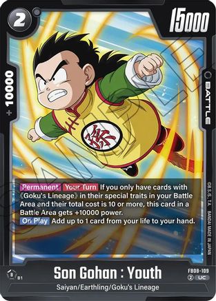 Image of Son Gohan : Youth - FB08-109 (FB08-109) - Saiyans Pride