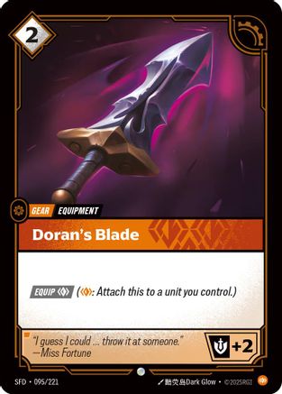 Image of Doran's Blade (095/221) - Spiritforged