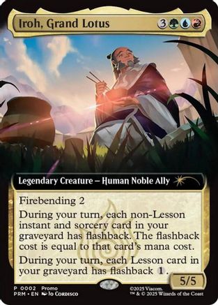 Image of Iroh, Grand Lotus (Extended Art) (UMP-002) - Unique and Miscellaneous Promos Foil