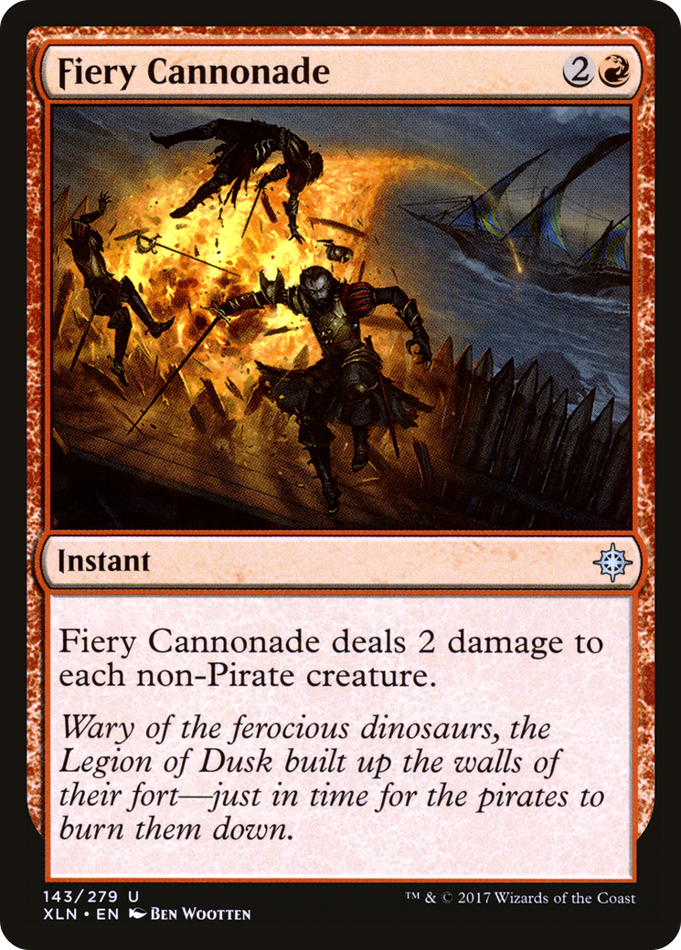 Image of Fiery Cannonade (XLN-143) - Ixalan Foil