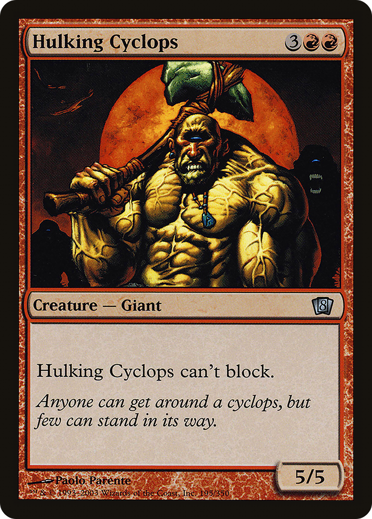 Image of Hulking Cyclops (8ED-195★) - 8th Edition