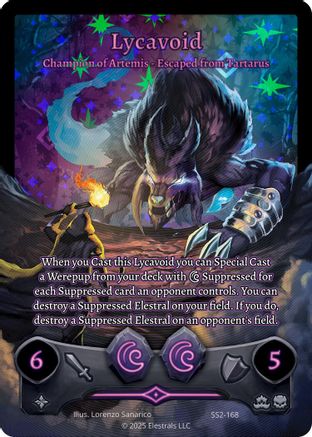 Image of Lycavoid - Champion of Artemis - Escaped from Tartarus (Full Art) (SS2-168) - Shattered Stars Chapter 2 SS2 Holo