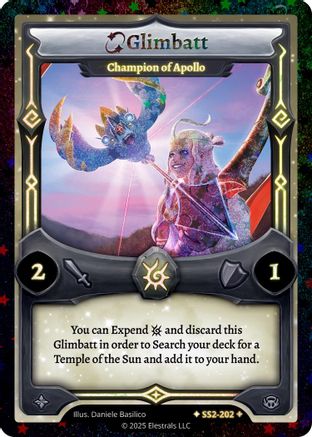 Image of Glimbatt - Champion of Apollo (Stellar) (SS2-202) - Shattered Stars Chapter 2 SS2 Reverse Holo