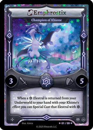 Image of Emphrostix - Champion of Khione (Serialized) (/99) - Shattered Stars Chapter 2 SS2 Holo